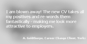 career change CV testimonial